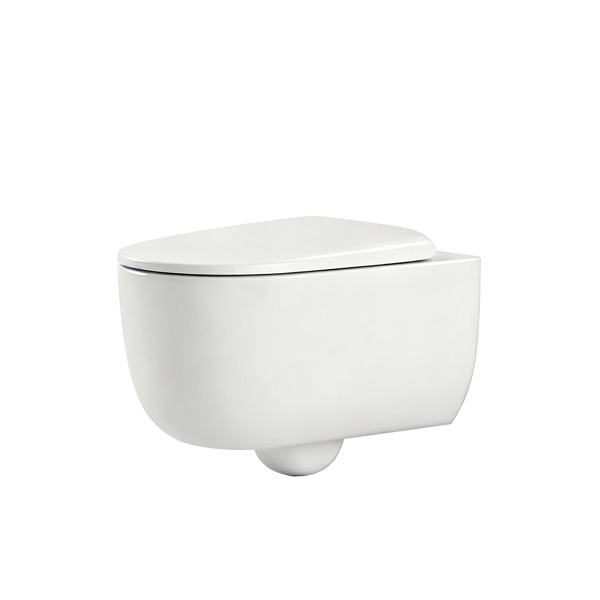 EMKE TOALETA na stěnu bez splachovacího okraje CT03 55,5/36,5 cm Bílý lesklý