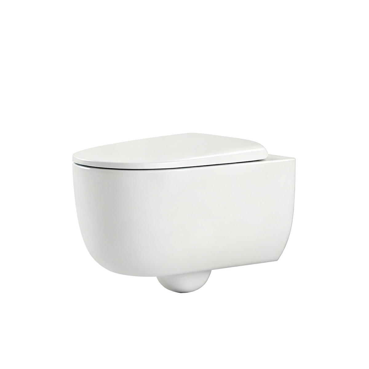 WAND-WC Spülrandlose CT03 55,5/36,5 cm Glänzend-Weiß - Weiß, Keramik (36.5/36/55.5cm) - EMKE