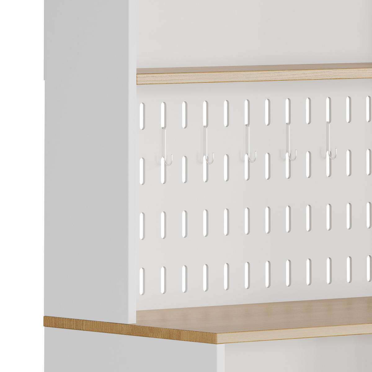 GESCHIRRSCHRANK aus MDF & Spanplatte 80x40x175 cm in Weiß - Weiß, Holzwerkstoff (80/175/40cm) - Modfu