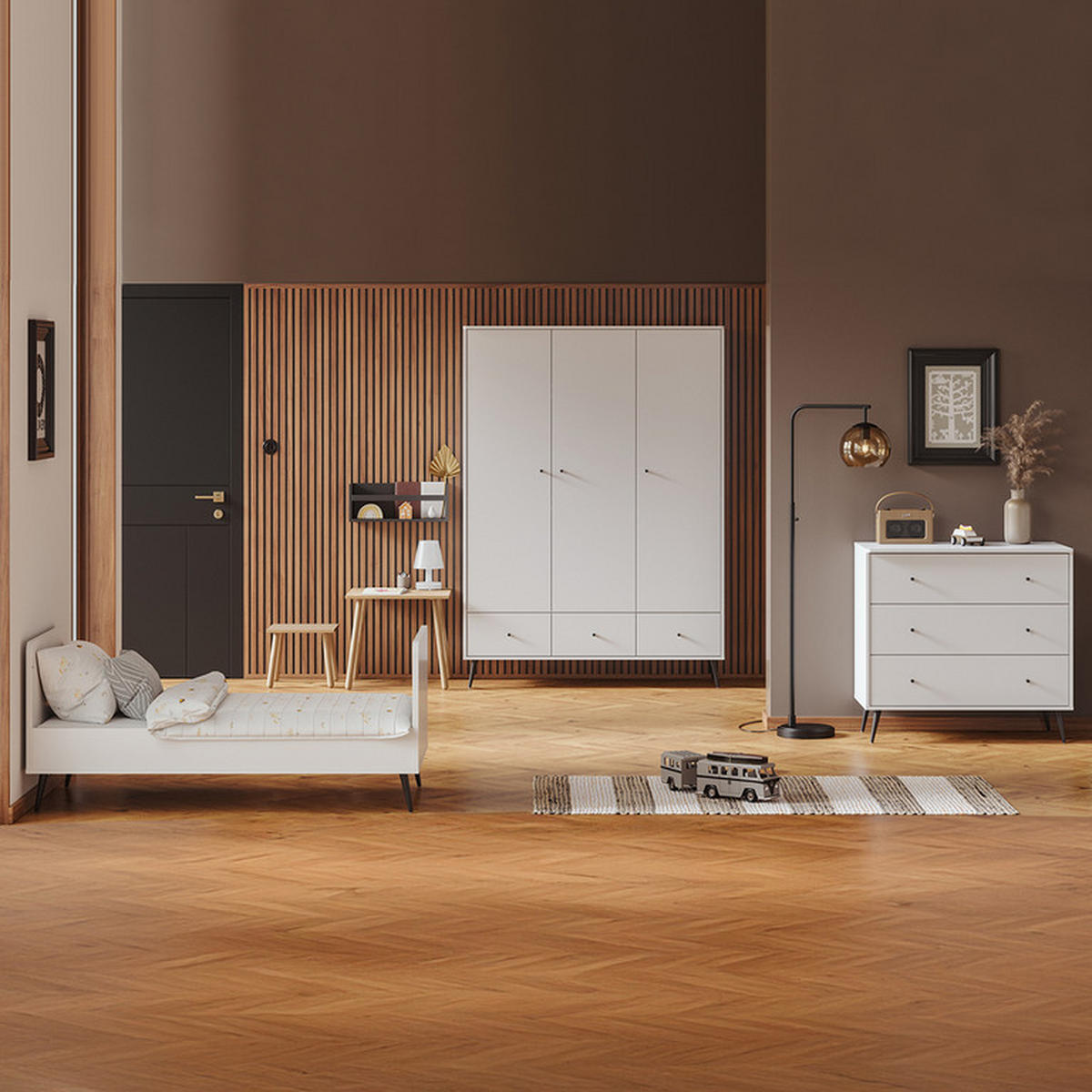 SKŘÍŇ 3DVEŘOVÁ Blanca Bílá - bílá, kompozitní dřevo (133.2/185/50cm) - Petits-meubles