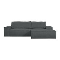 SCHLAFSOFA - 4 Personen - samt - anthrazitgrau Amelia - Anthrazit, Textil (267/85/167cm) - Vente-Unique