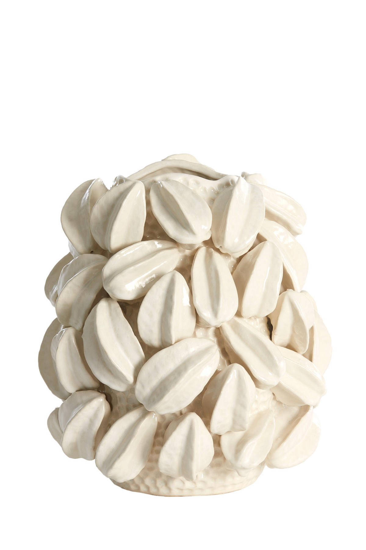 VASE Karambole Weiß 32/31,5/36,5 cm - Weiß, Keramik (36.5cm) - Light & Living