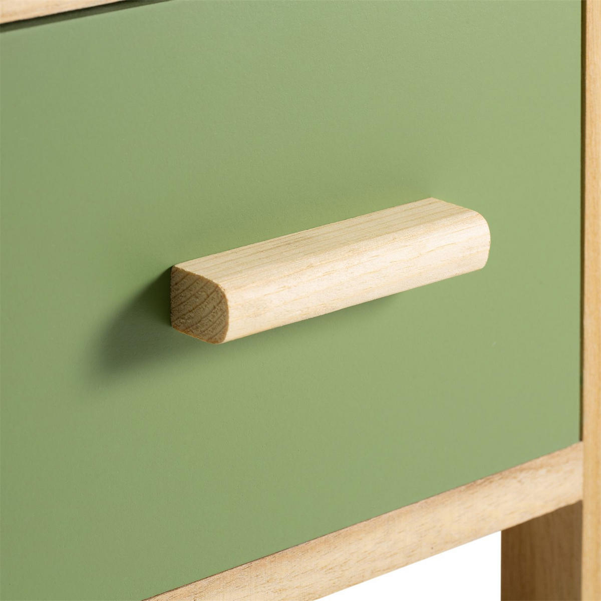 KOMMODE ESTA - Naturfarben/Grün, Holzwerkstoff (25/42/25cm) - CARO-Möbel