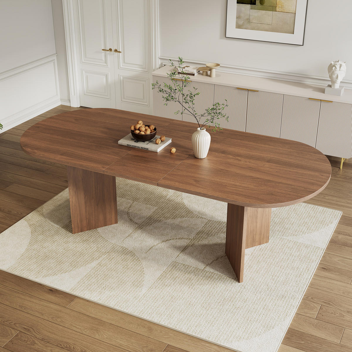 AUSZIEHTISCH Nussbaumoptik 140-180/90/75 cm - Walnussfarben, Holz (90/180/75cm) - PANGIVO