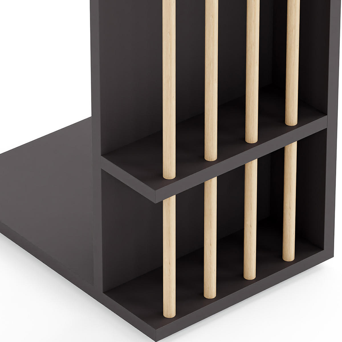 BEISTELLTISCH Siikainen - Schwarz, Holzwerkstoff (29/44/65cm) - [en.casa]