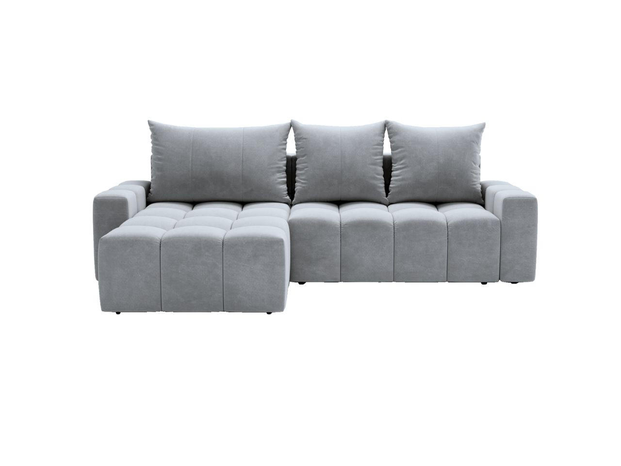 ECKSOFA Bresso Hellgrau - Hellgrau, Holz/Textil (255/168cm) - Graingold