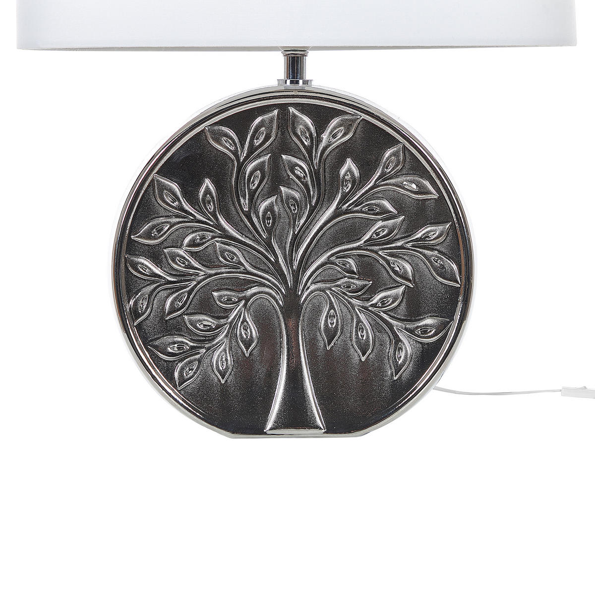 TISCHLAMPE Kherlen 20/38/48 cm - Silberfarben, Keramik (20/38/48cm) - Beliani