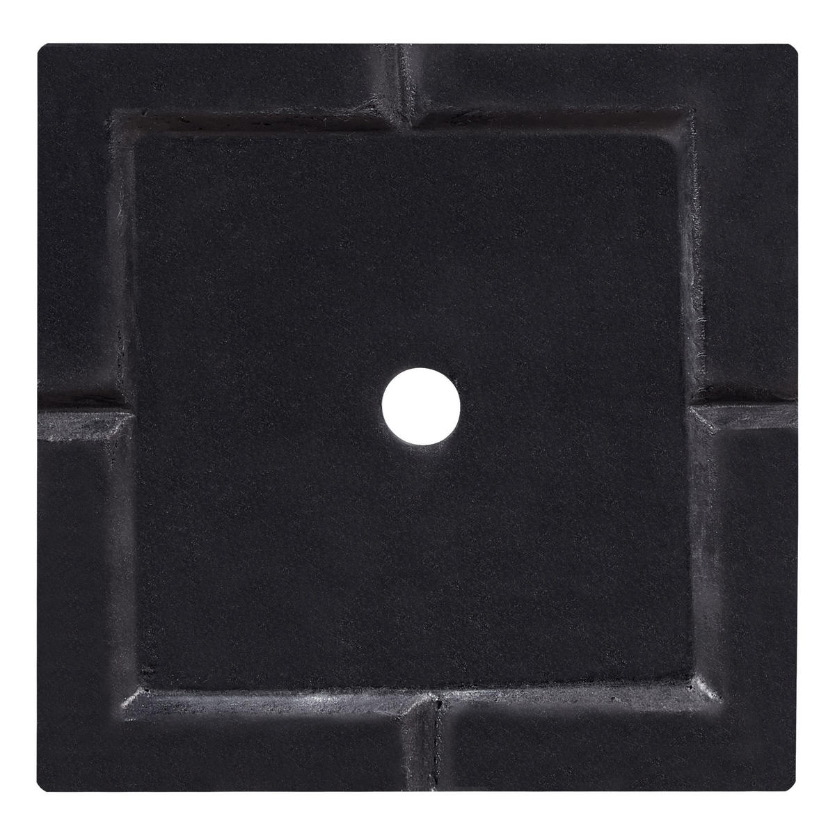 BLUMENTOPF schwarz quadratisch 33/33/70 cm Dion - Schwarz, Naturmaterialien (70cm) - Beliani