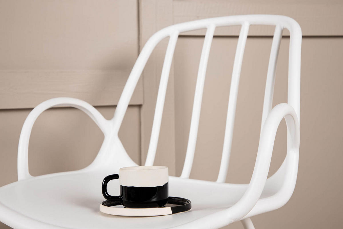 ARMLEHNSTUHL 4er-Set Kunststoff weiß - Weiß, Holzwerkstoff (55/81/59cm) - ebuy24