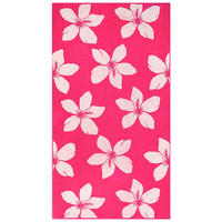 STRANDTUCH Frottee Velours Jacquard Rosa 90x170 400g/m² - Flora - Pink, Textil (170/90cm) - LE COMPTOIR DE LA PLAGE