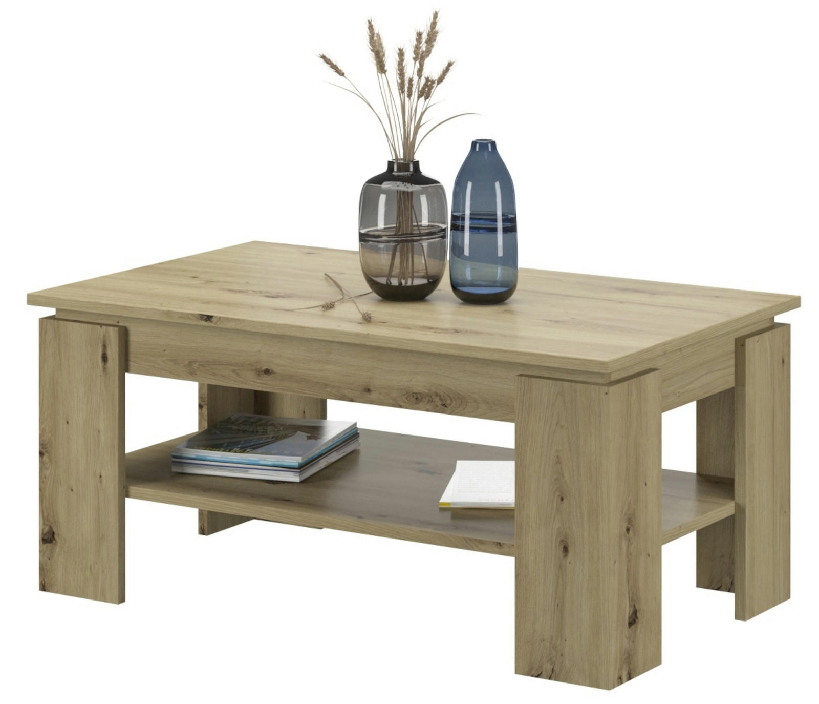 Inn.Furn Couchtisch Eiche 60x45x100 cm