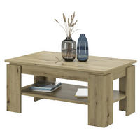 COUCHTISCH Artisan Eiche 100 x 60 cm, Wohnzimmertisch mit Stauraum - Eichefarben/Eiche Artisan, Holzwerkstoff/Metall (100/60/45cm) - Inn.Furn