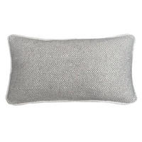 WOLLKISSEN recycelte Wolle Struktur Naturgrau 35x60 - Grau, Textil (60/35/12cm) - Malagoon