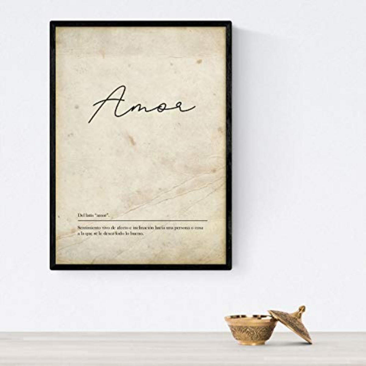 POSTER Set mit 4 Wortdefinitionen für Paare Nordic Weißen A3 Rahmenlos - Klar, Papier (29.7/3cm) - Nacnic