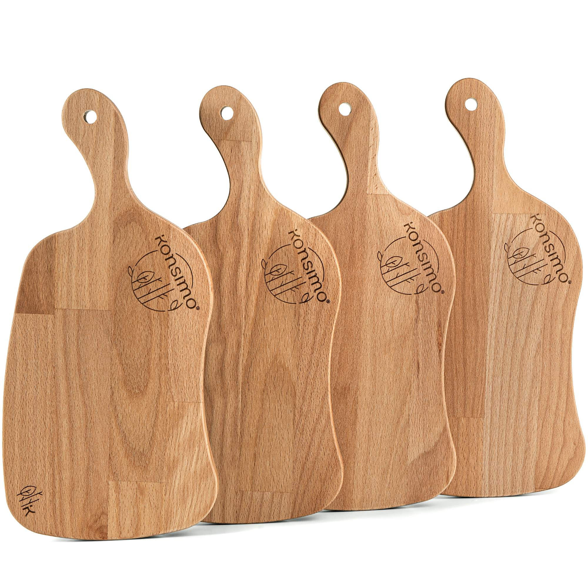 SCHNEIDEBRETT Holz Buche geölt LIVO 4-tlg - Buchefarben, Holz (16/33cm) - KONSIMO®