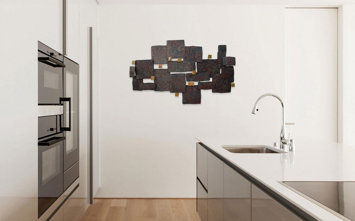 WANDDEKO Braun 103,5/62 cm - Braun, Metall (2.7/62/7cm) - KUNSTLOFT