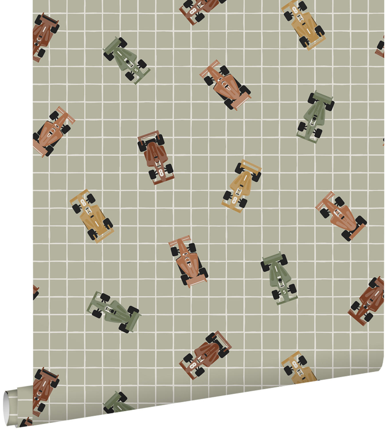 TAPETE Rennwagen 50 x 900 cm - Grün, Papier (50/0.1cm) - ESTAhome