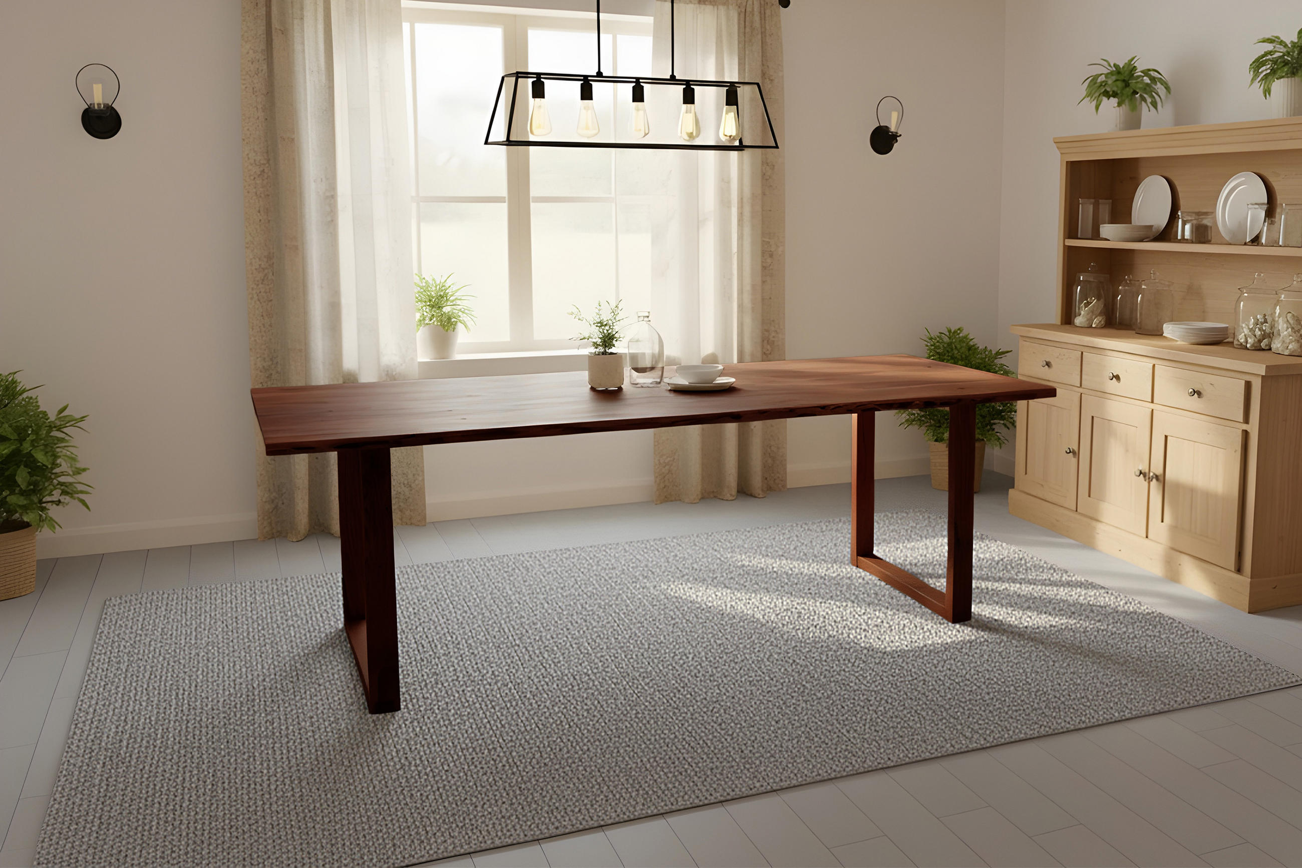 SAM Esstisch Braun 200x77x100 cm