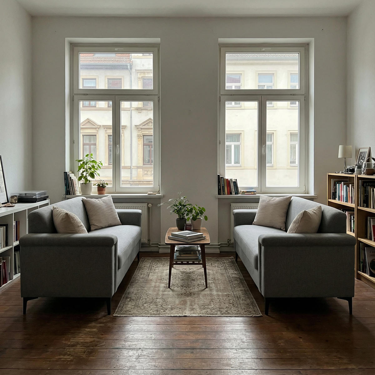 SITZGARNITUR DE-35072 mit Leinenbezug Schwarz - Hellgrau, Holzwerkstoff (73.5/81.5/172cm) - ComfortXL