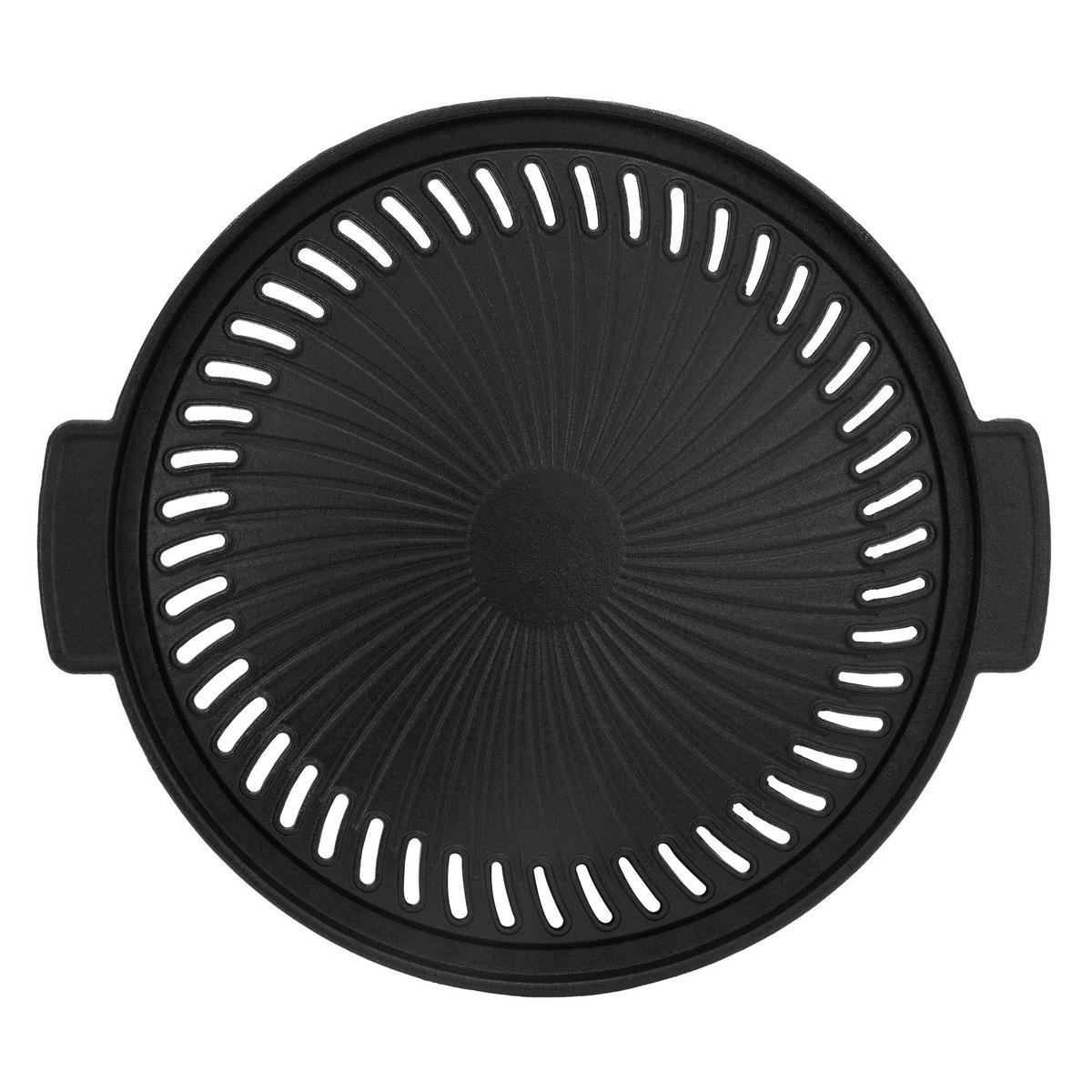 GRILLPLATTE - Schwarz, Metall (36/32cm) - BBQ Boss