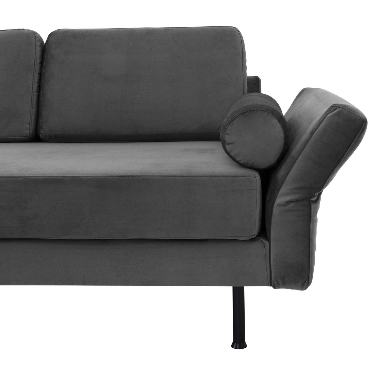 RECAMIERE Armlehne rechts Keara Samtvelours anthrazit - Anthrazit, Kunststoff (87/81/190cm) - 58aufmkessel