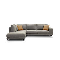 ECKSOFA MEDIOLANE 5-Sitzer, taupe - Taupe, Holzwerkstoff/Textil (219/282cm) - Courtois Laville