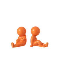 BUCHSTÜTZE MARCEL - Orange, Keramik (11/17/17.5cm) - J-Line