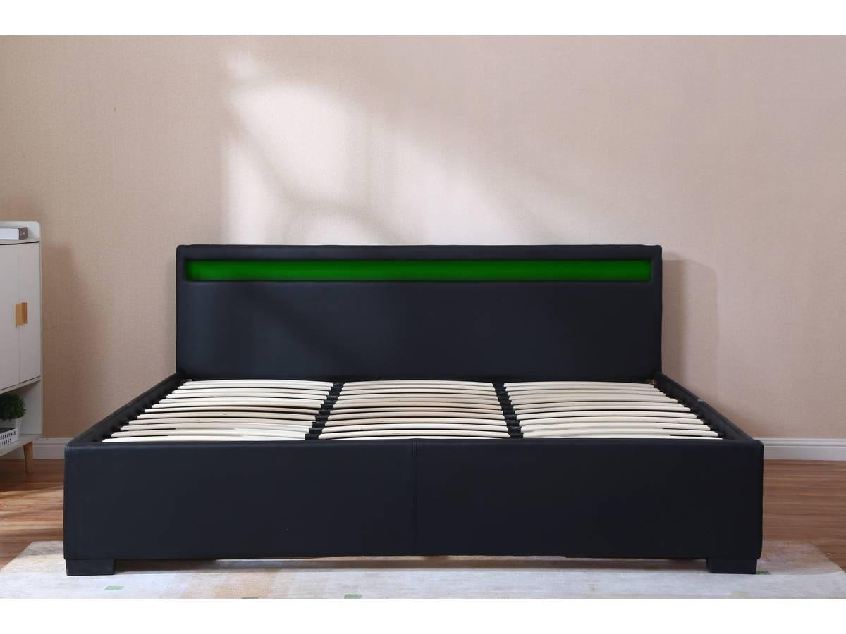 BETT Nico Schwarz - Schwarz, Holz (180/200cm) - Habitat Garten