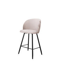 BARHOCKER K99 H - Schwarz/Rosa, Holzwerkstoff/Textil (51/105/51cm) - MIRJAN24