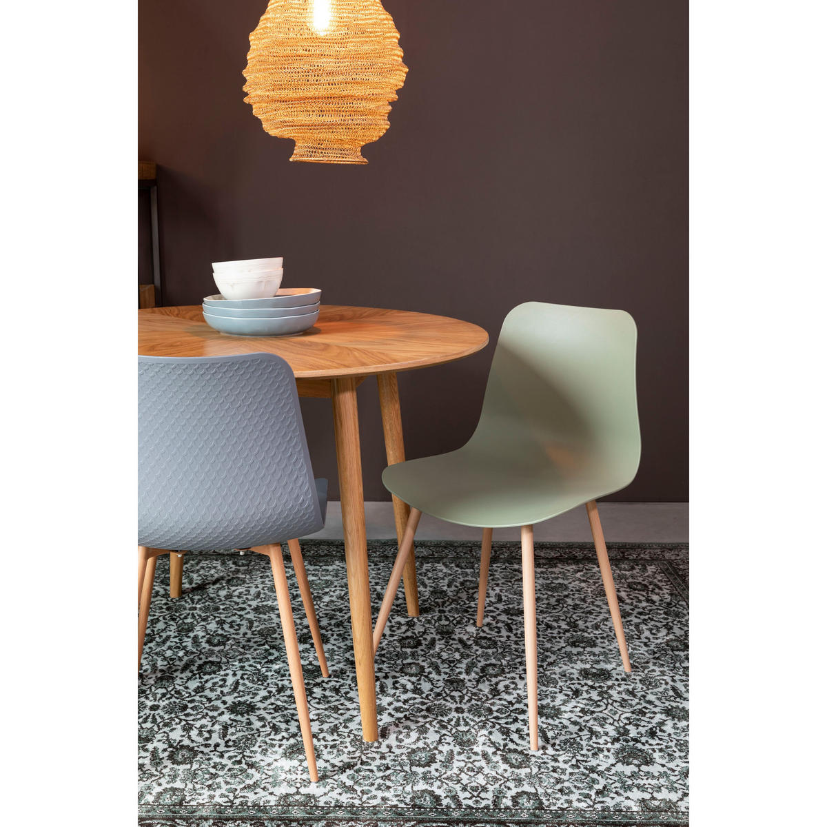 ESSZIMMERSTUHL Leon Grün - 2 er Set - Grün, Kunststoff (44.5/80/49cm) - Housecraft Living