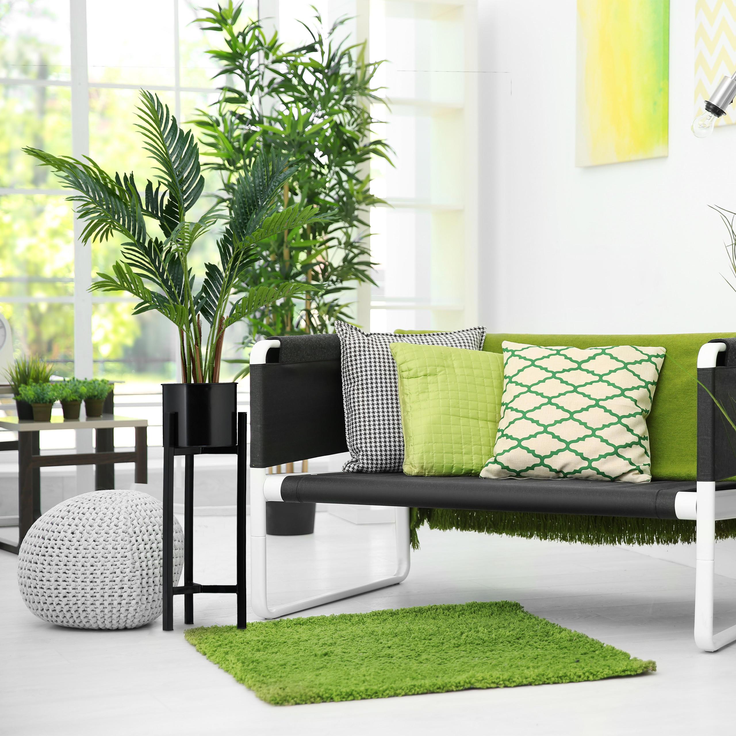 BLUMENTOPF Ständer - Schwarz, Metall (21.5/60/21.5cm) - Relaxdays