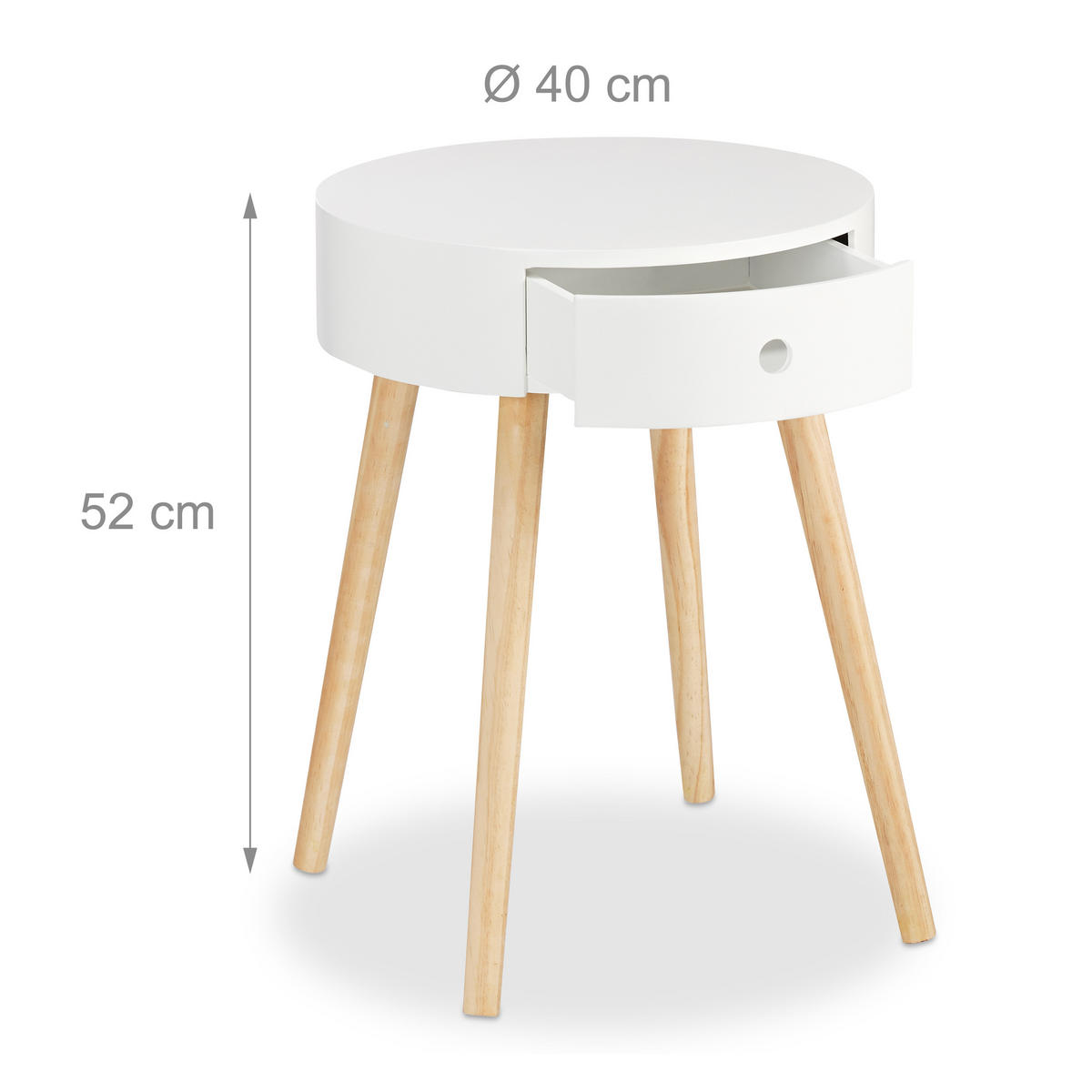 BEISTELLTISCH - Multicolor, Holz/Holzwerkstoff (40/40/52cm) - Relaxdays