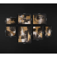 GEMÄLDE Impuls Schattenfugenrahmen Schwarz 7-teilig - Schwarz, Holz (120/80cm) - YS-art gallery