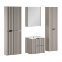 BADMÖBEL-SET Ruford Cashmere 5 Teile - Kaschmir, Holzwerkstoff (60/57/45cm) - Vicco