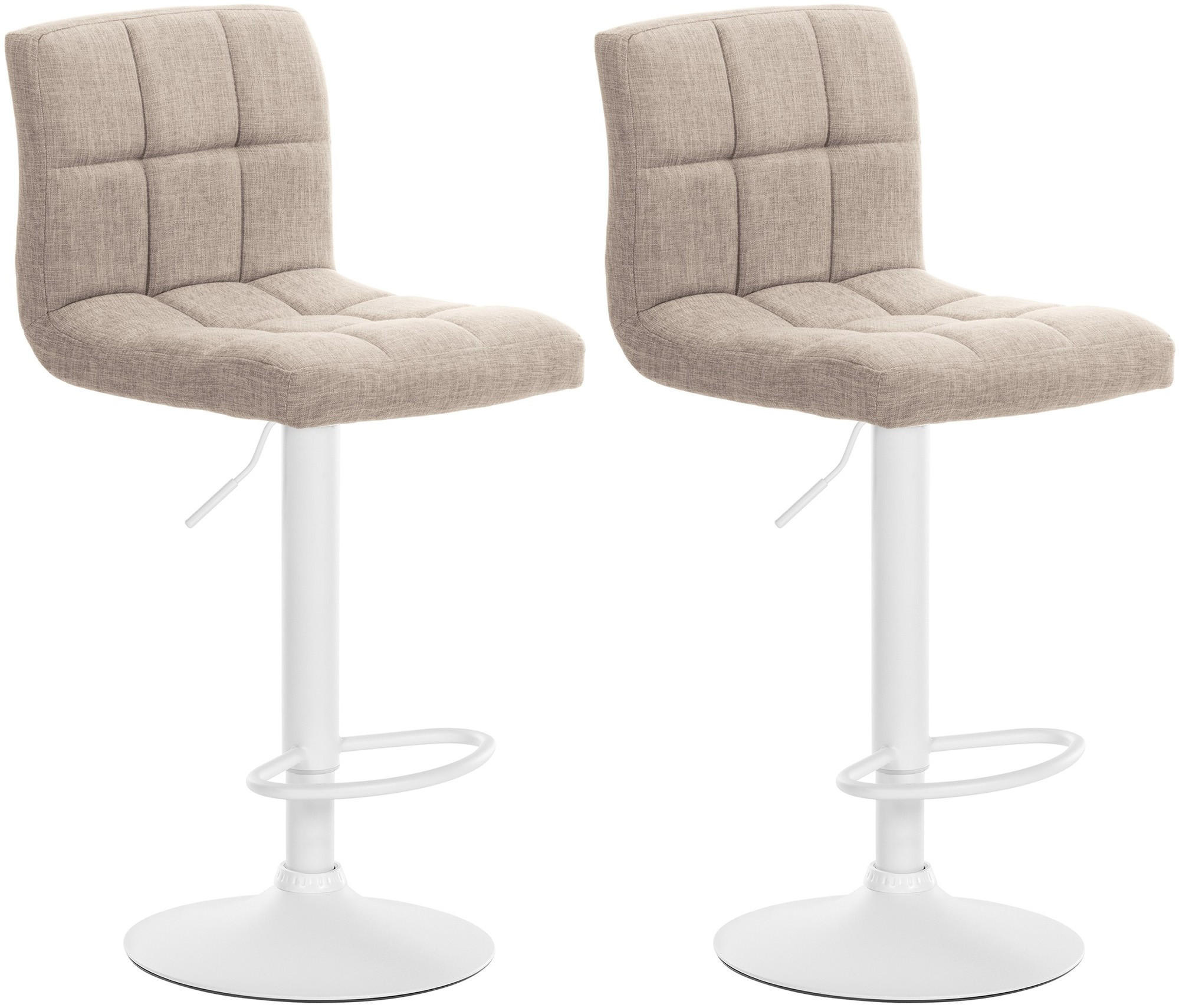furnicato Barhocker Creme 46x94x47 cm