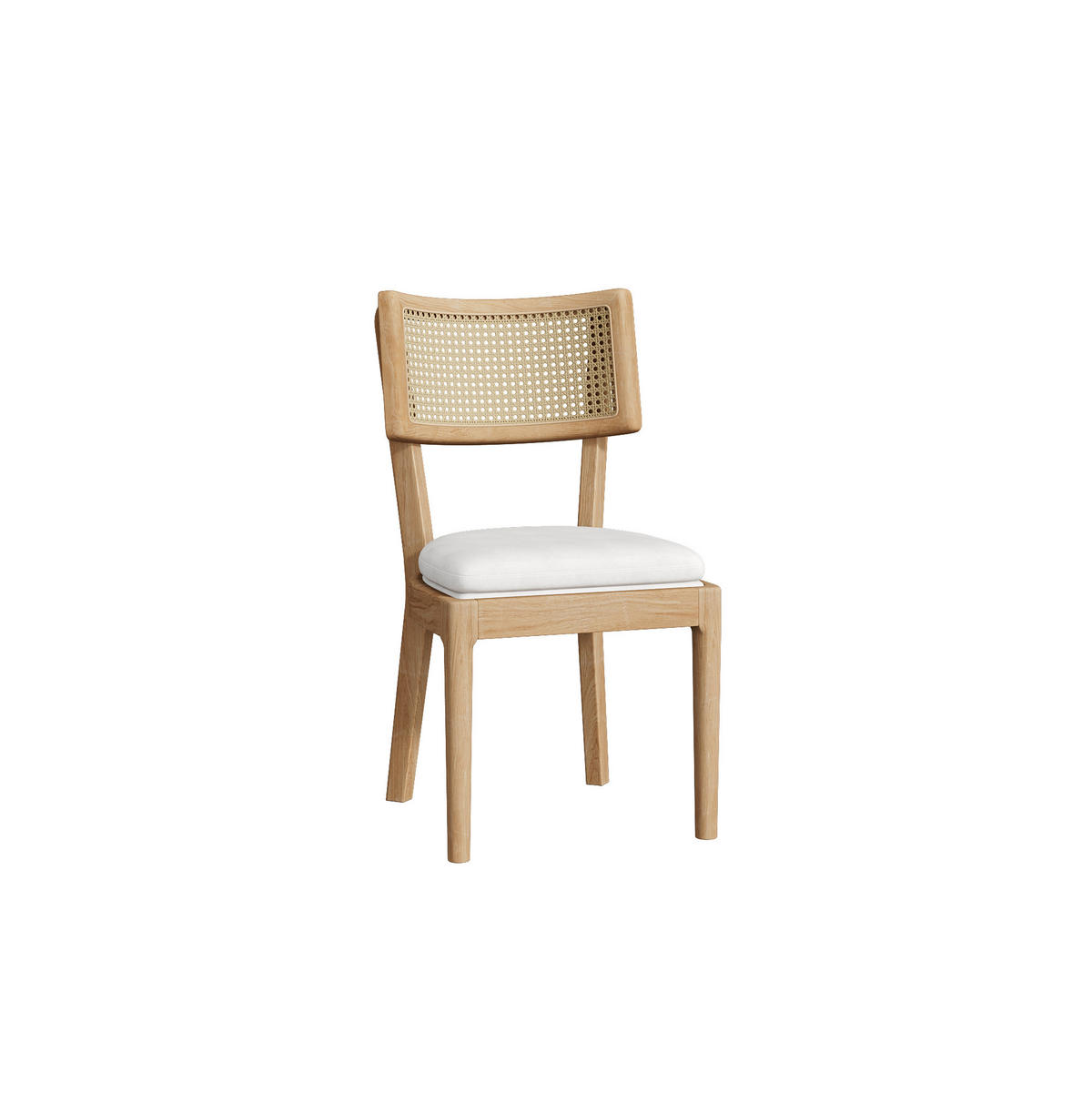 ESSZIMMERSTUHL 2er-Set mit Rattan-Rückenlehne Massivholz Wood - Braun, Holz (58/88/50cm) - Meubliv