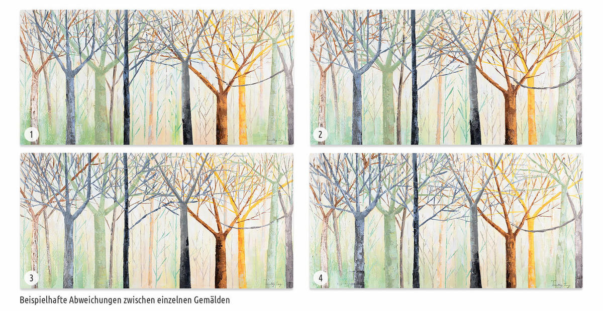 ÖLGEMÄLDE 140/70 cm - Multicolor/Grün, Holz/Textil (2.2/70cm) - KUNSTLOFT