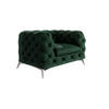 CHESTERFIELD-SESSEL Laura Flasche Grün Samt - Smaragdgrün/Silberfarben, Holz/Textil (125/75/100cm) - S-Style Möbel