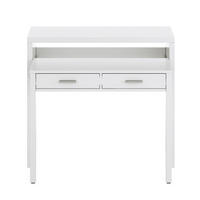KONSOLENSCHREIBTISCH ausziehbar mit 2 Schubladen - L100 cm Consola - Weiß, Holzwerkstoff (36/99/88cm) - Calicosy