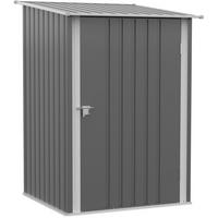 GARTENKOMMODE 100/160/103 cm Grau aus Stahl mit abschließbarer Tür - Grau, Metall (103/160/100cm) - OKMYHOME
