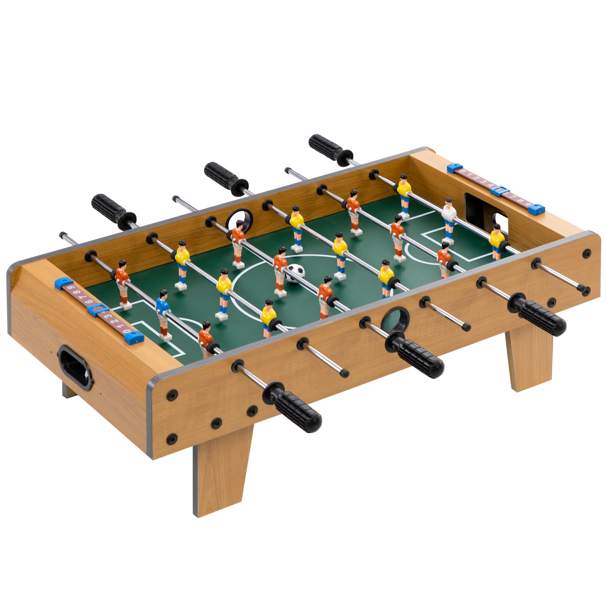 TISCHFUSSBALL DE-10818 kompakt mit Scoreboards Braun - Naturfarben, Holzwerkstoff (36.5/69cm) - ComfortXL