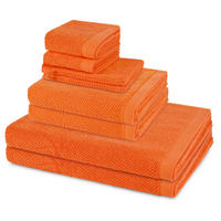 FROTTIERSET Bliss 8-teilig - Orange, Textil (50/100cm) - MÖVE