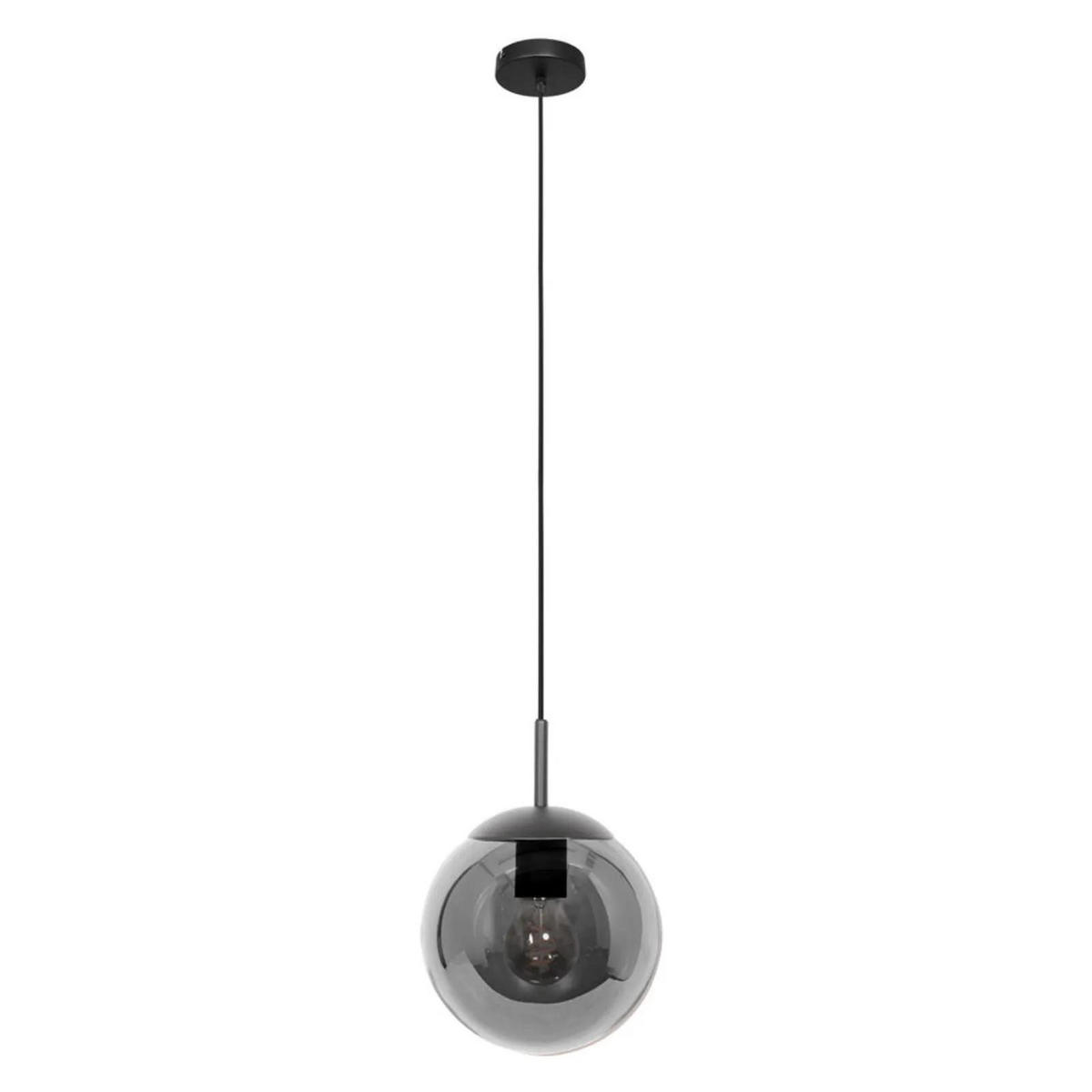 PENDELLEUCHTE Bollique 25/35-170 cm   - Schwarz, KONVENTIONELL, Glas/Metall (25/35-170cm)