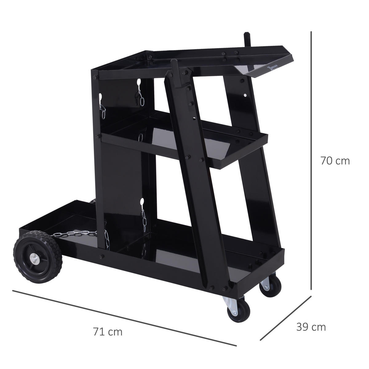 SCHWEISSWAGEN DE-09518 Schwarz - Schwarz, Metall (71/39/70cm) - ComfortXL