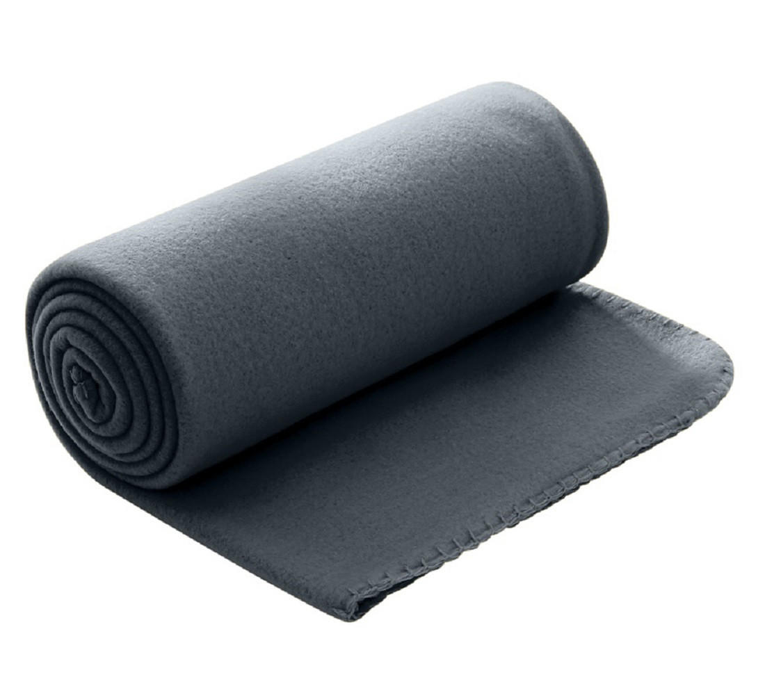 FLEECEDECKE dunkelgrau 130/160 cm Kettelrand Anti-Pilling - Dunkelgrau, Textil (130/160cm) - wometo