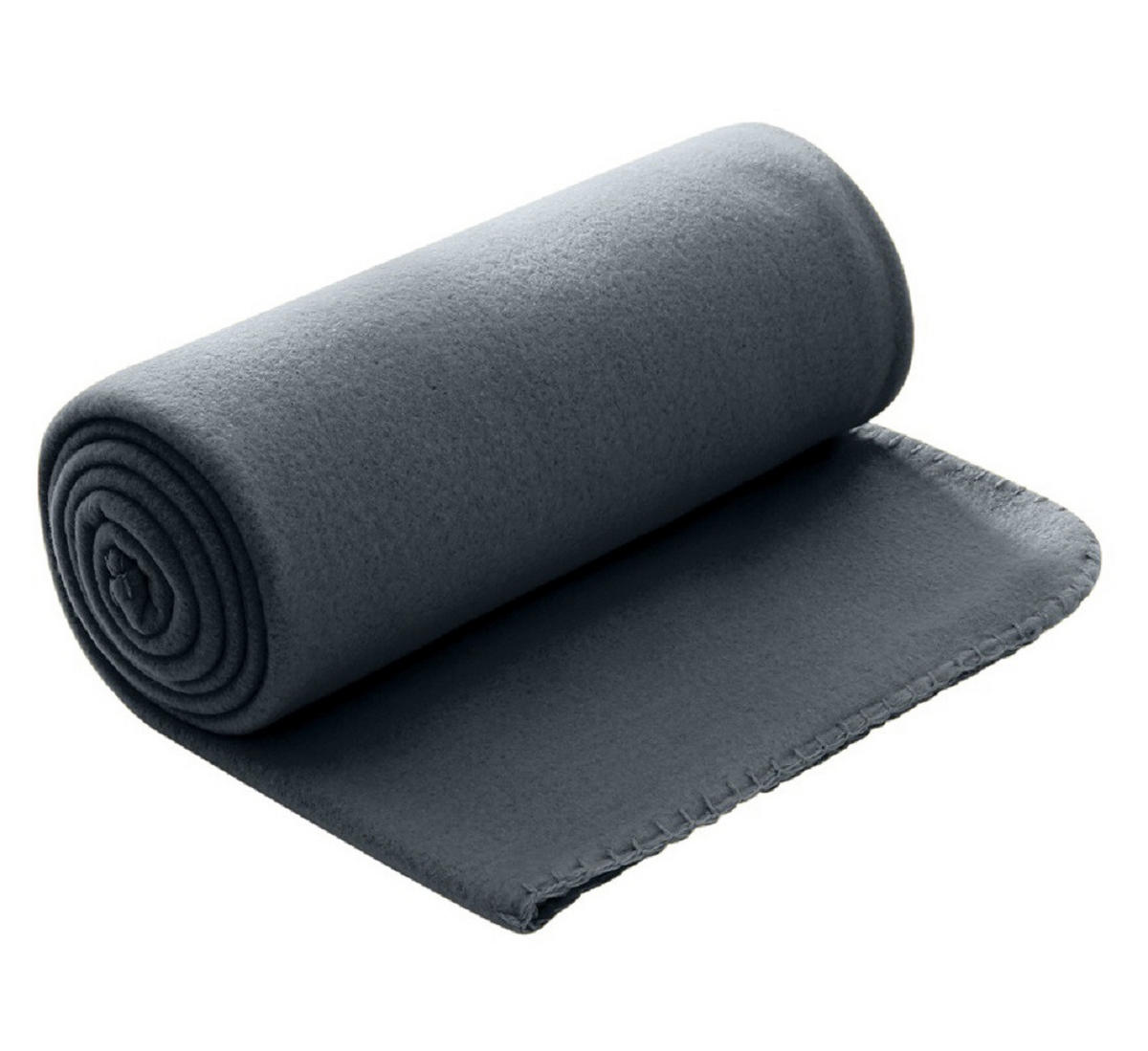 FLEECEDECKE dunkelgrau 130/160 cm Kettelrand Anti-Pilling - Dunkelgrau, Textil (130/160cm) - wometo