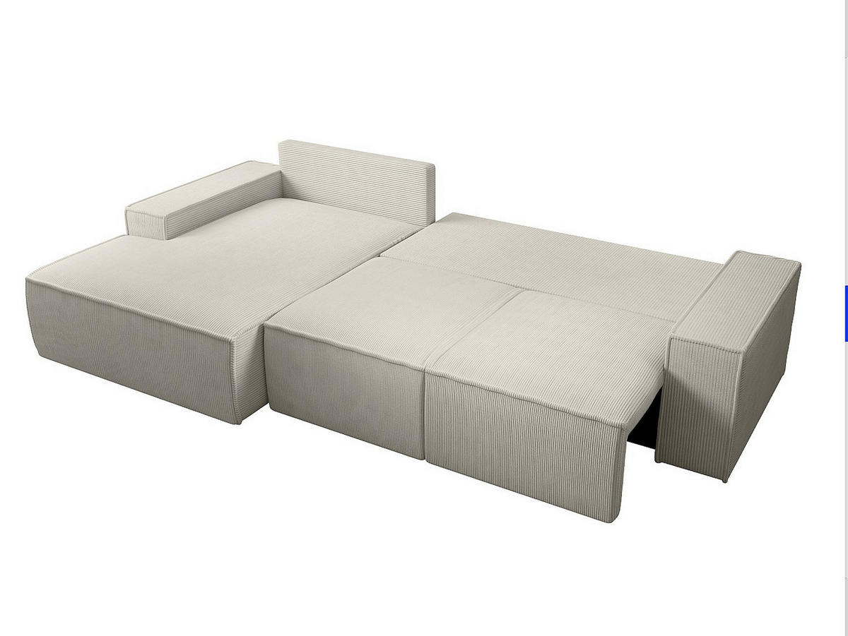 SCHLAFSOFA - 5 Personen - stoff - beige Amelia - Beige, Textil (297/167cm) - Vente-Unique