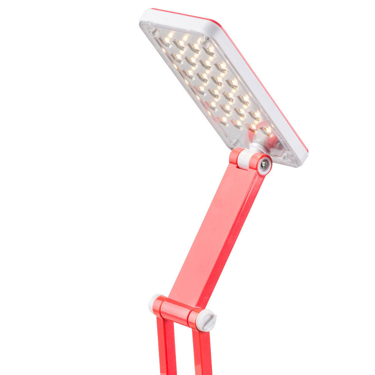 LED TISCHLEUCHTE CLAP Rot Weiß - Rot, Kunststoff (35/7.5/37cm) - Globo Lighting