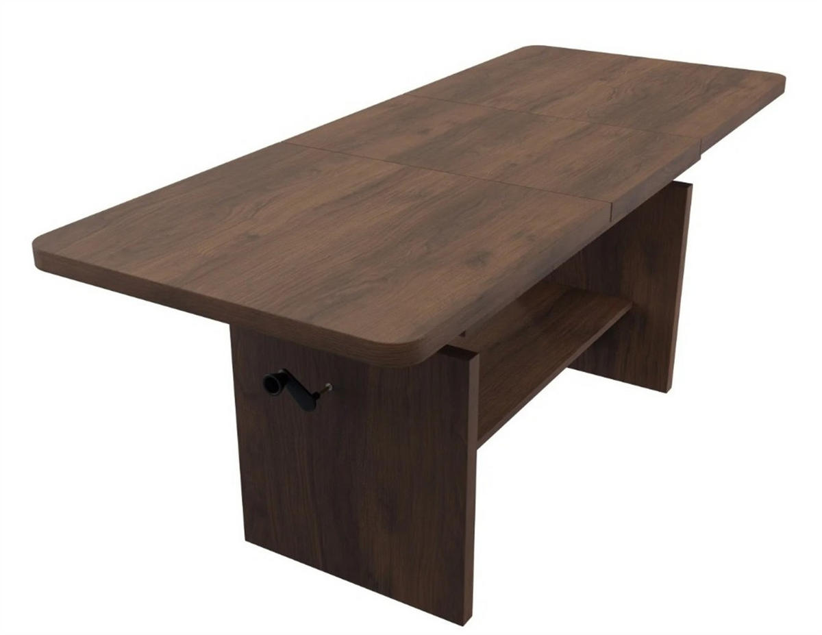 ESSTISCH BRANT Ausziehbar 116 - 156 / 62 x 70 cm - Nussbaumfarben/Braun, Holz (116/62/70cm) - MASSENO