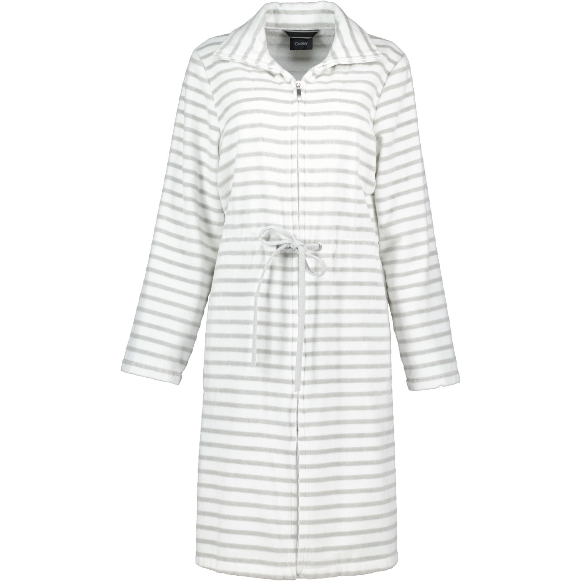 BADEMANTEL DAMEN REISSVERSCHLUSS BRETON 6597 SILBER - 76 - Grau, Textil (Snull) - Cawoe